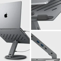 PODSTAWKA NA LAPTOP SPIGEN STAND HUB SPACE GREY