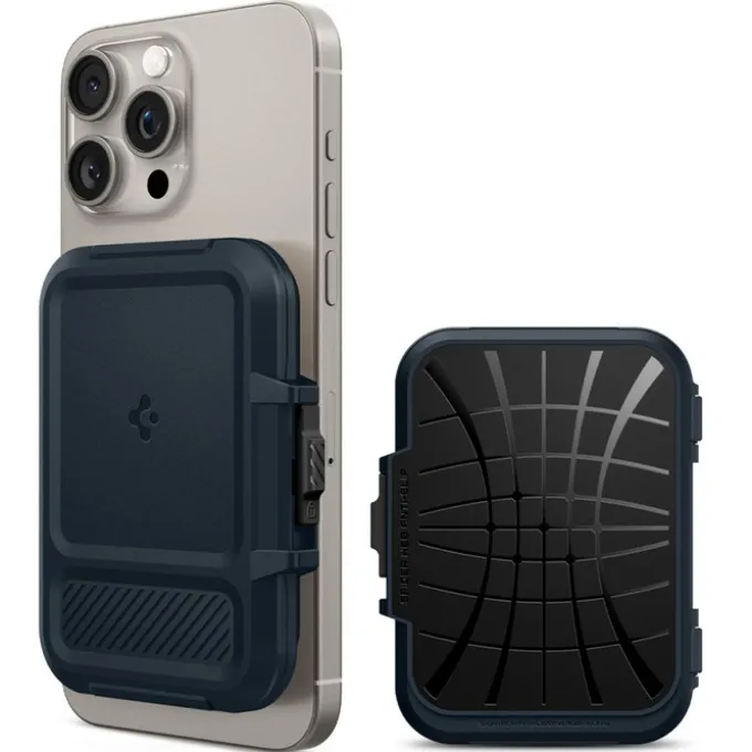 PORTFEL MAGASEF SPIGEN LOCK FIT UNIWERSALNY CARD HOLDER GRANATOWY