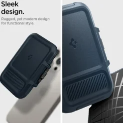 PORTFEL MAGASEF SPIGEN LOCK FIT UNIWERSALNY CARD HOLDER GRANATOWY