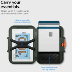 PORTFEL MAGASEF SPIGEN LOCK FIT UNIWERSALNY CARD HOLDER KHAKI ZIELONY