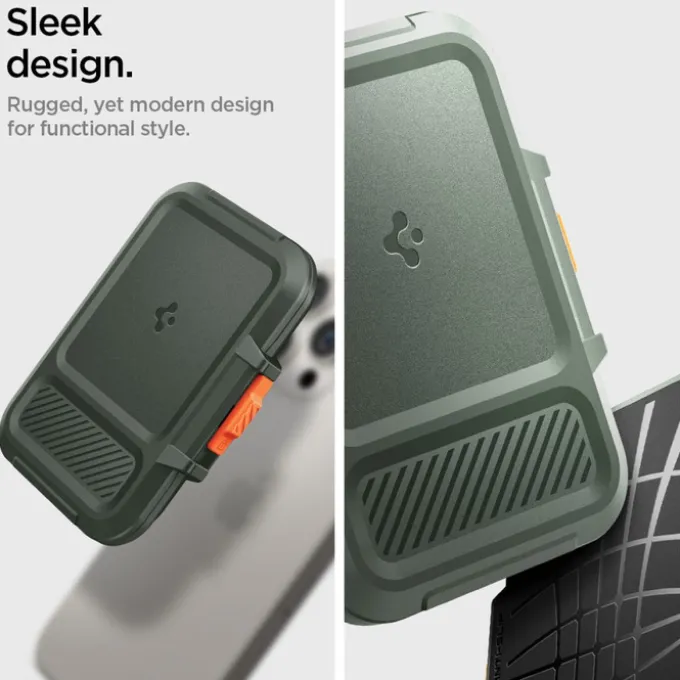 PORTFEL MAGASEF SPIGEN LOCK FIT UNIWERSALNY CARD HOLDER KHAKI ZIELONY