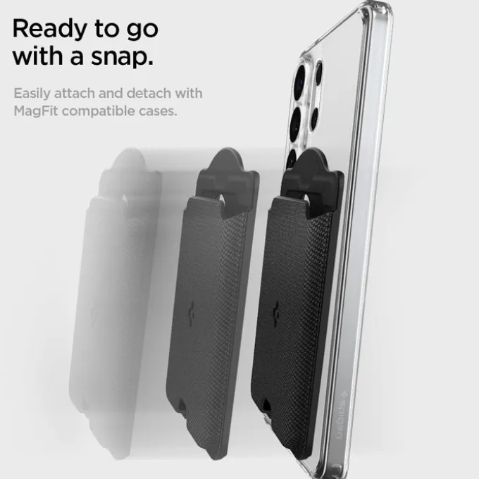 PORTFEL MAGSAFE SPIGEN GALAXY S URBAN FIT MAGNETIC CARD HOLDER CZARNY