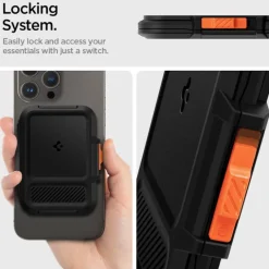 PORTFEL MAGSAFE SPIGEN LOCK FIT UNIWERSALNY CARD HOLDER CZARNY