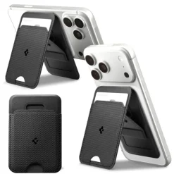PORTFEL MAGSAFE SPIGEN S314-1 SLIM FOLD UNIWERSALNY CARD HOLDER CZARNY