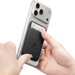 PORTFEL MAGSAFE SPIGEN S314-1 SLIM FOLD UNIWERSALNY CARD HOLDER CZARNY