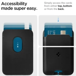 PORTFEL MAGSAFE SPIGEN VALENTINUS UNIWERSALNY CARD HOLDER CZARNY