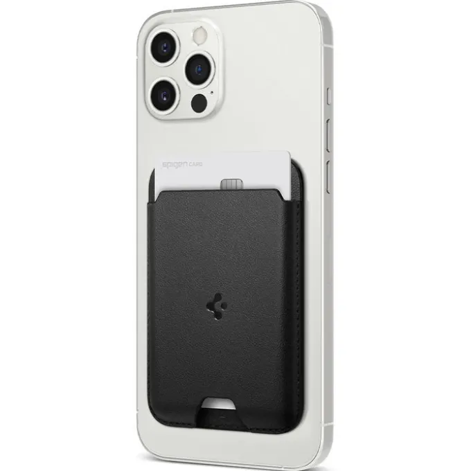 PORTFEL MAGSAFE SPIGEN VALENTINUS UNIWERSALNY CARD HOLDER CZARNY
