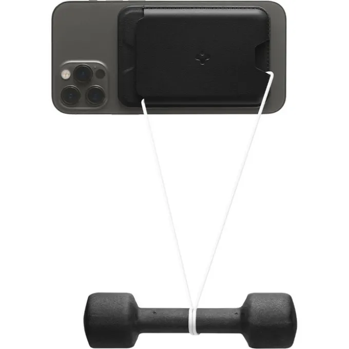 PORTFEL MAGSAFE SPIGEN VALENTINUS UNIWERSALNY CARD HOLDER CZARNY