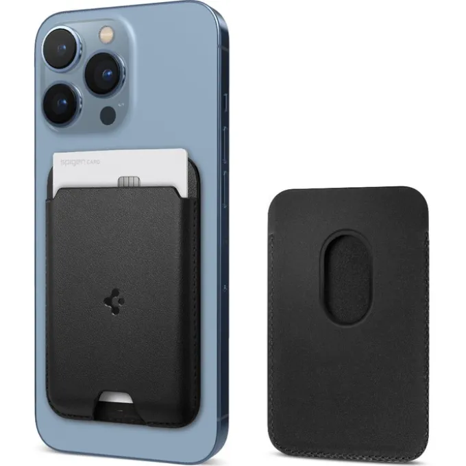 PORTFEL MAGSAFE SPIGEN VALENTINUS UNIWERSALNY CARD HOLDER CZARNY