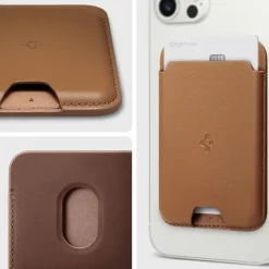 PORTFEL MAGSAFE SPIGEN VALENTINUS UNIWERSALNY CARD HOLDER BRĄZOWY