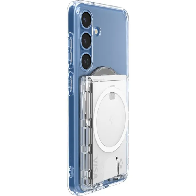 PORTFEL SPIGEN SAMSUNG GALAXY S25 SERIES ULTRA HYBRID WALLET MAGSAFE+ CRYSTAL CLEAR
