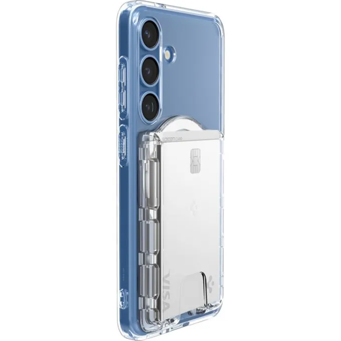 PORTFEL SPIGEN SAMSUNG GALAXY S25 SERIES ULTRA HYBRID WALLET MAGSAFE CRYSTAL CLEAR