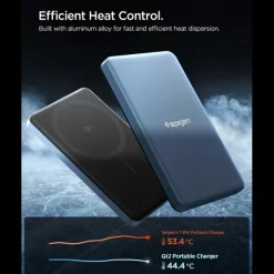 POWERBANK SPIGEN EA2205MQ ESSENTIAL MAGSAFE 5000MAH 22.5W QI2 TEAL BLUE