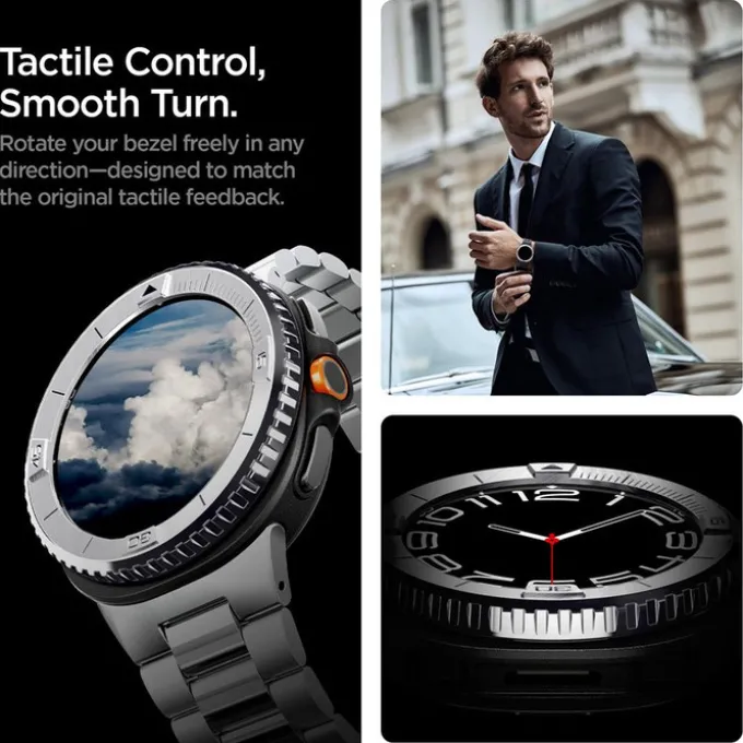 RAMKA SPIGEN SAMSUNG GALAXY WATCH 8 CLASSIC 46MM BEZEL TUNE PILOT SILVER