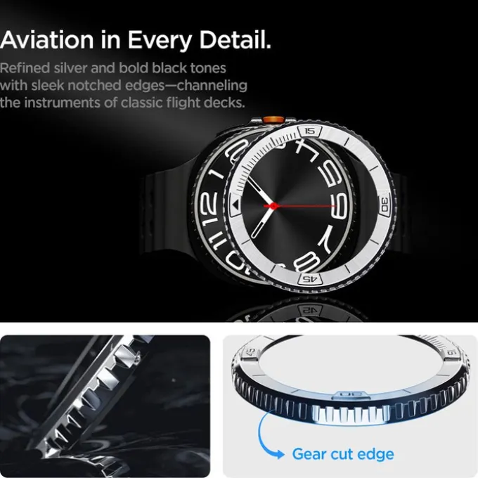 RAMKA SPIGEN SAMSUNG GALAXY WATCH 8 CLASSIC 46MM BEZEL TUNE PILOT SILVER