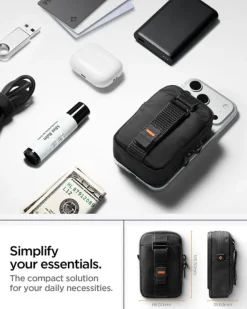 SASZETKA MAGSAFE SPIGEN PORTABLE ORGANIZER POUCH TINTAPZIP MAGSAFE BLACK