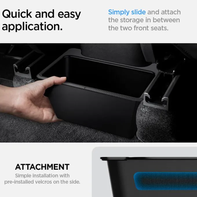 SCHOWEK SPIGEN TESLA MODEL Y REAR UNDER AIR OUTLET STORAGE BOX BLACK