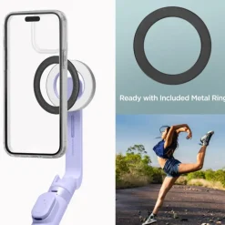 SELFIE STICK SPIGEN S571W MAGSAFE BLUETOOTH STATYW FIOLETOWY