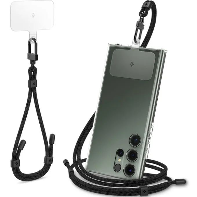 Smycz Spigen uniwersalna STRAP SET CROSSBODY & WRIST BLACK