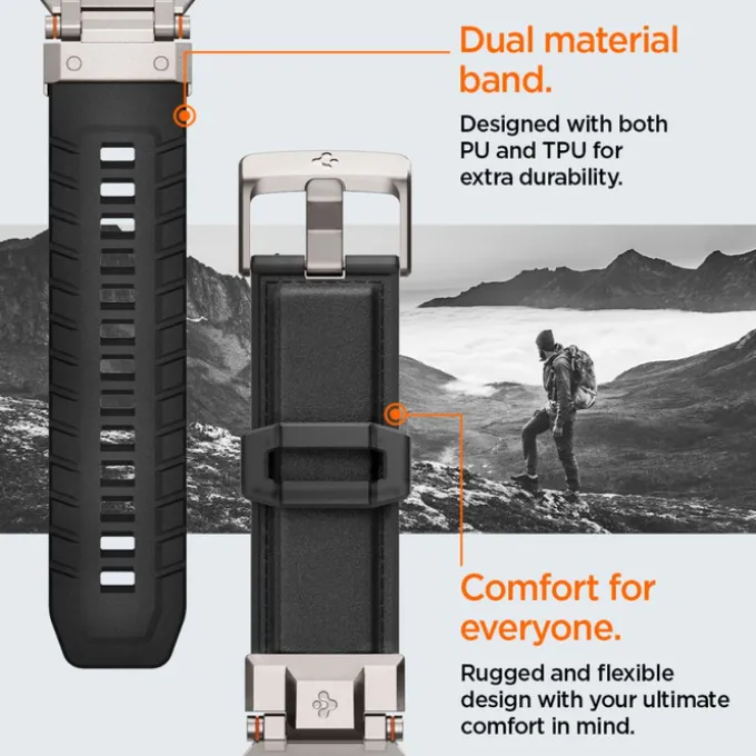 SPIGEN DURAPRO ARMOR PU APPLE WATCH 4 / 5 / 6 / 7 / 8 / 9 / SE / ULTRA 1 / 2 (42 / 44 / 45 / 49 MM) BLACK