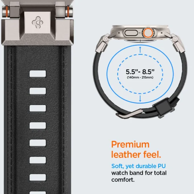 SPIGEN DURAPRO ARMOR PU APPLE WATCH 4 / 5 / 6 / 7 / 8 / 9 / SE / ULTRA 1 / 2 (42 / 44 / 45 / 49 MM) BLACK