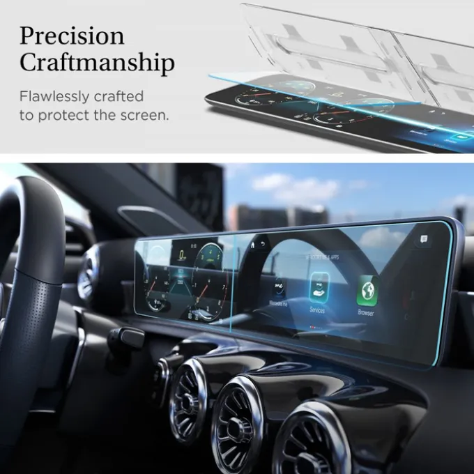 SPIGEN Glas.Tr ”ez Fit” Set Mercedes A-Class 2020 / 2021 Szkło Hartowane