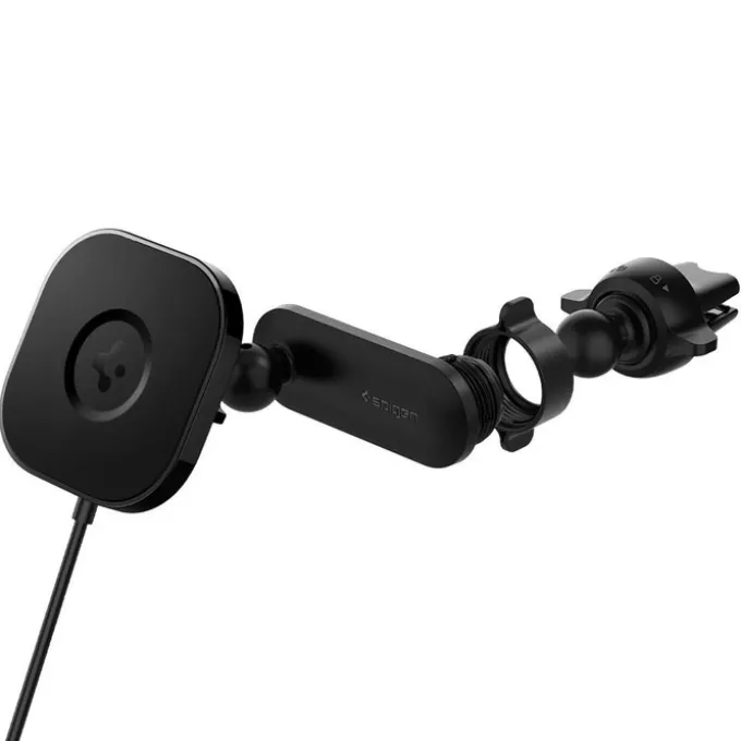 Spigen Its12 W Onetap Magnetic Magsafe Vent Car Charger 7.5 W Uchwyt Do Kratki Black