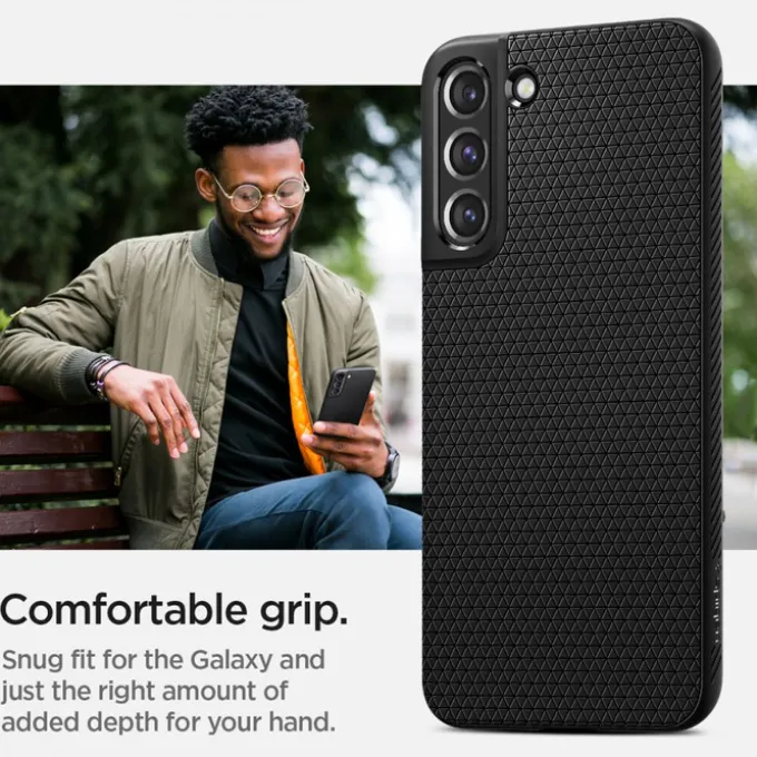 SPIGEN Liquid Air S22 PLUS ETUI MATTE Czarny Case