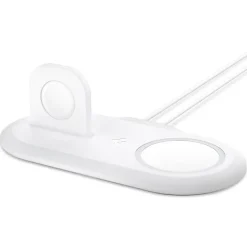 SPIGEN MAGFIT DUO APPLE MAGSAFE & APPLE WATCH PODSTAWKA CHARGER STAND WHITE