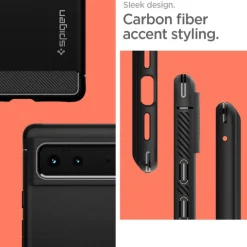 SPIGEN Rugged Armor Google Pixel 6 ETUI Matte Czarny Case