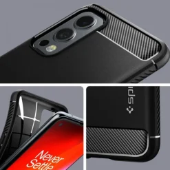 SPIGEN Rugged Armor Oneplus Nord 2 5G Etui Matte Black