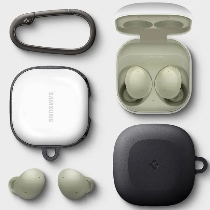SPIGEN Samsung Galaxy Buds 2 Live Pro Geo Fit Etui Szary Case