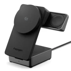 STACJA ŁADOWANIA SPIGEN ESSENTIAL 3IN1 MAGNETIC MAGSAFE BEZPRZEWODOWA ŁADOWARKA 25W Qi2.2 CZARNA