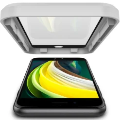 Szkło Hartowane SPIGEN Alm Glass Fc iPhone SE 2022 2020 7 8 Black Czarne