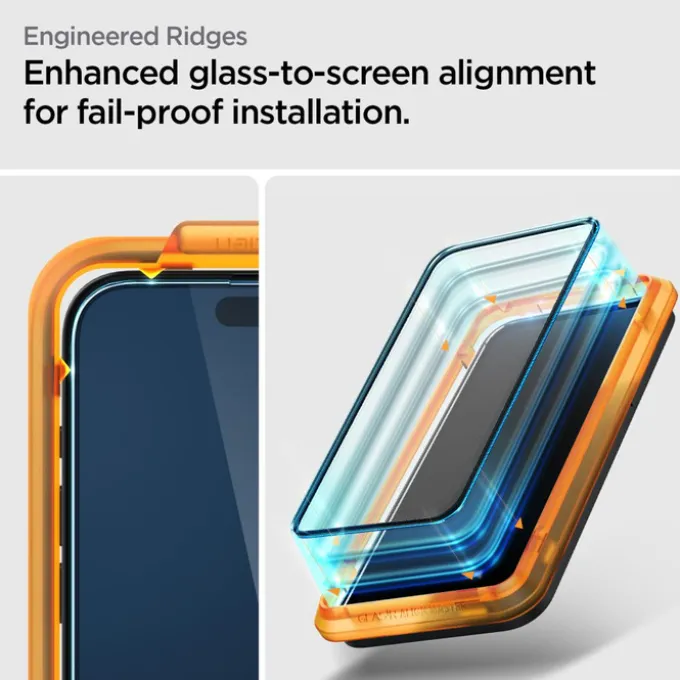 Szkło Hartowane Spigen Alm Glass Fc 2-pack iPhone 15 Pro Max Black