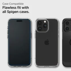 Szkło Hartowane Spigen Alm Glass Fc 2-pack iPhone 15 Pro Max Black