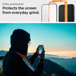 Szkło Hartowane Spigen Alm Glass Fc 2-pack iPhone 15 Pro Max Black