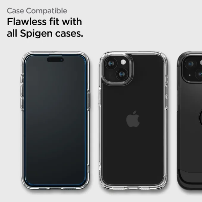 Szkło Hartowane Spigen Alm Glass Fc 2-pack iPhone 15 Black