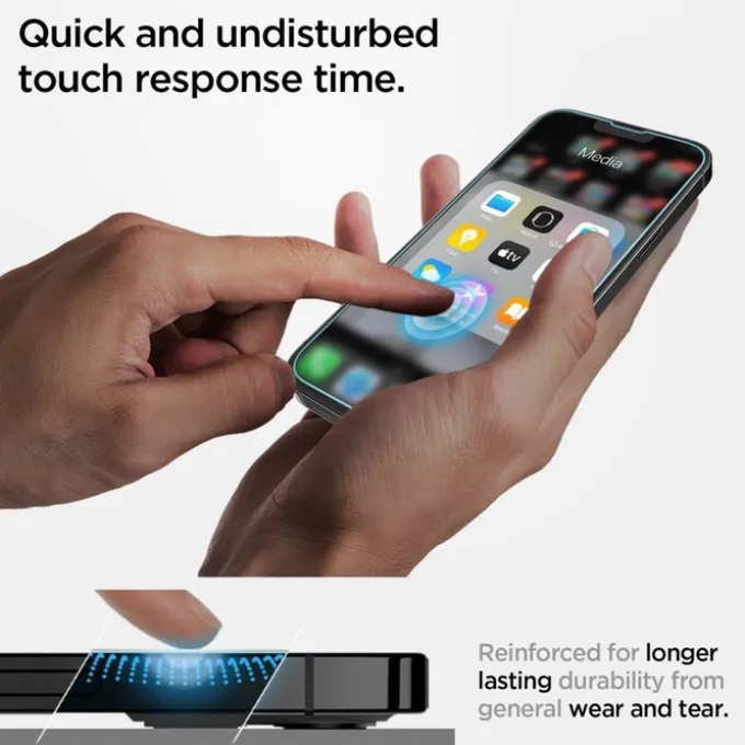 Szkło hartowane SPIGEN Apple iPhone 17E / 16E / 14 / 13 / 13 Pro Glas.Tr ”ez Fit”