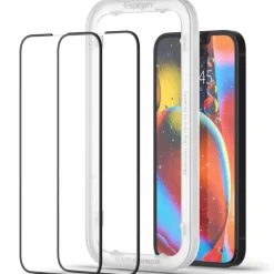 Szkło Hartowane SPIGEN Apple iPhone 13 / 13 Pro / 14 / 17E / 16E Alm Glass Fc 2-Pack Black
