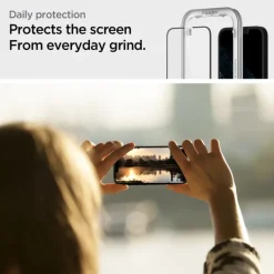 Szkło Hartowane SPIGEN Apple iPhone 13 / 13 Pro / 14 / 17E / 16E Alm Glass Fc 2-Pack Black