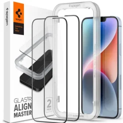 Szkło Hartowane SPIGEN Apple iPhone 13 / 13 Pro / 14 / 17E / 16E Alm Glass Fc 2-Pack Black