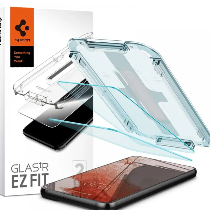 SZKŁO HARTOWANE Spigen Galaxy S22 Glas.Tr ”ez Fit” 2-Pack Samsung
