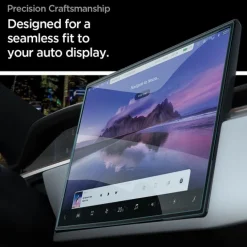 SZKŁO HARTOWANE SPIGEN GLASS FC ”EZ FIT” TESLA MODEL X 2022 / MODEL S 2021 BLACK