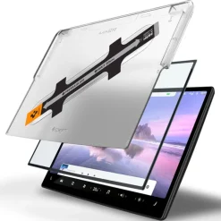 SZKŁO HARTOWANE SPIGEN GLASS FC ”EZ FIT” TESLA MODEL X 2022 / MODEL S 2021 BLACK