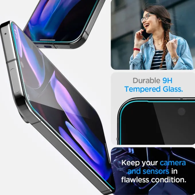 SZKŁO HARTOWANE SPIGEN GLAS.TR ”EZ FIT” 2-PACK GOOGLE PIXEL 9 / 9 PRO PIXEL 10 / 10 PRO CLEAR