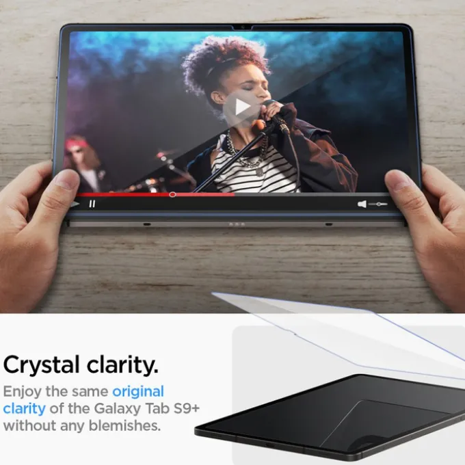 Szkło Hartowane Spigen Glas.tr ”ez Fit” Galaxy Tab S9+ Plus 12.4 X810 / X816B Clear