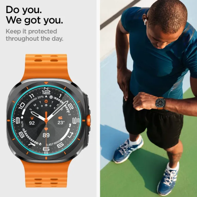 SZKŁO HARTOWANE SPIGEN GLAS.TR ”EZ-FIT” 2-PACK GALAXY WATCH ULTRA (47 MM) CLEAR