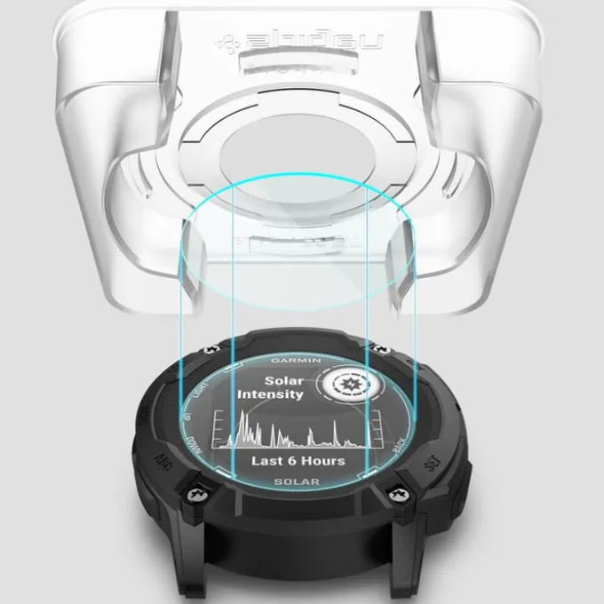 SZKŁO HARTOWANE SPIGEN GLAS.TR ”EZ FIT” 2-PACK GARMIN INSTINCT 2X SOLAR CLEAR
