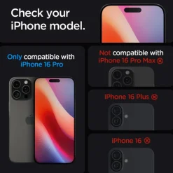 SZKŁO HARTOWANE SPIGEN GLAS.TR ”EZ FIT” 2-PACK IPHONE 16 PRO, 17, 17 PRO CLEAR